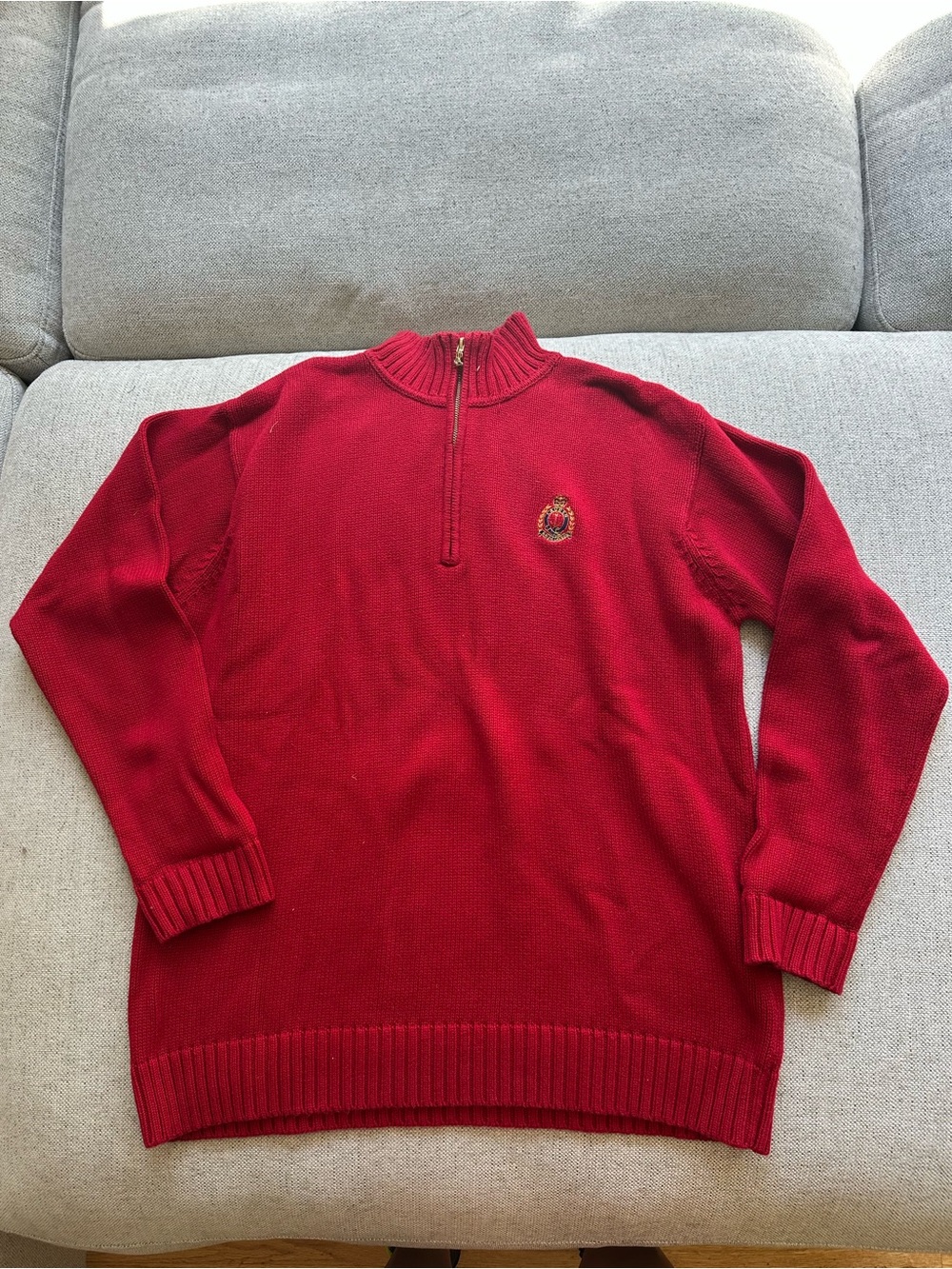 Ralph Lauren Red Quarter-Zip Sweater Women’s M